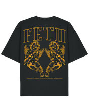 Load image into Gallery viewer, FETII Cherub Print T-shirt Black