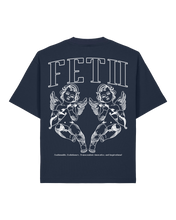 Load image into Gallery viewer, FETII Cherub Print T-shirt Navy