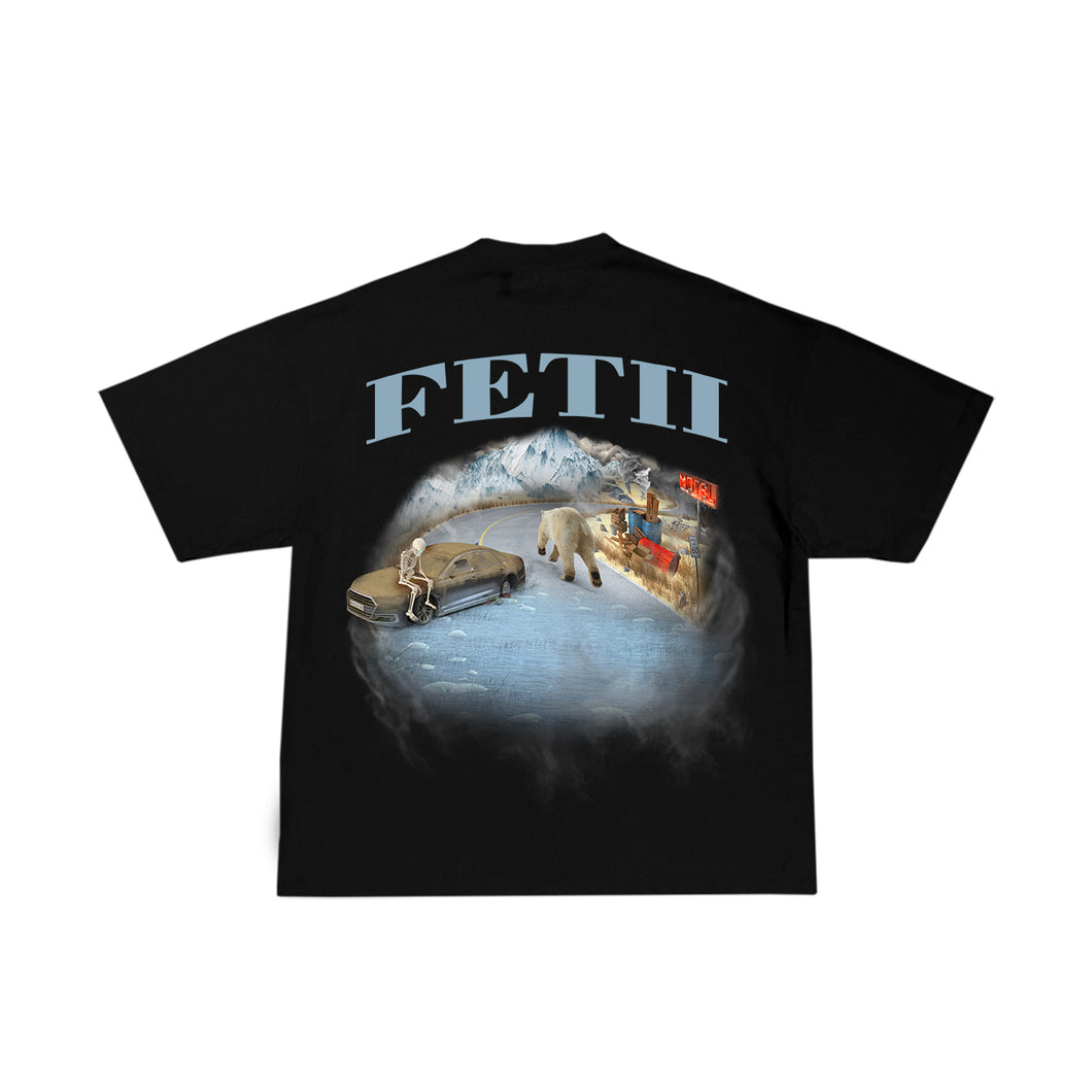 FETII Polar Bear & Ice T-shirt Black