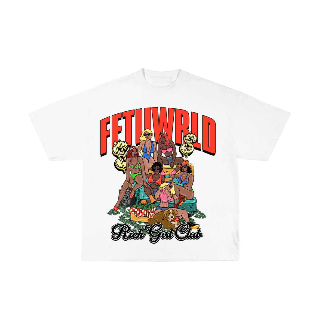 FETII Rich Girl Club T-shirt White